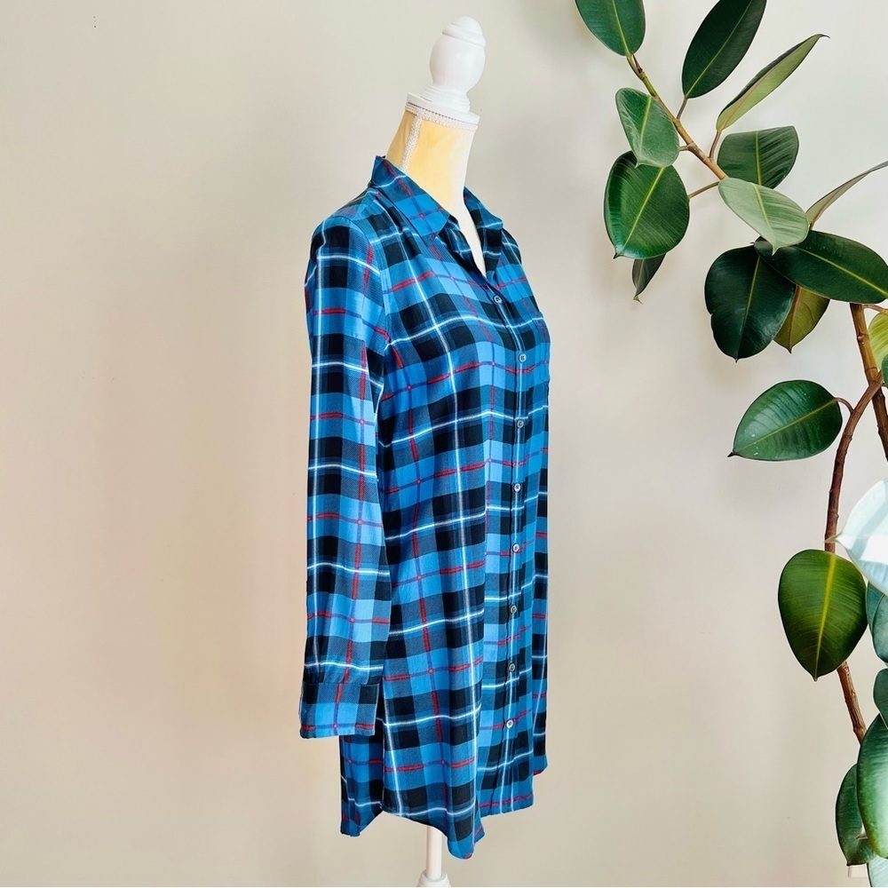 Equipment Silk Plaid Shirt Dress - Picture 4 of 7